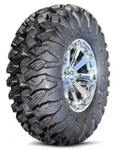 efx MotoClaw 30 inch atv tire on chrome atv wheel