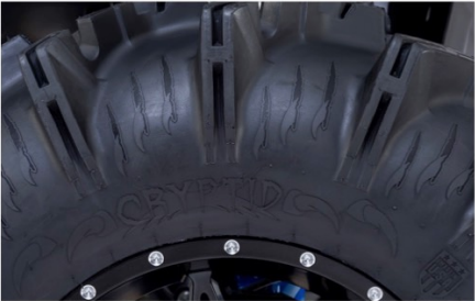 itp cryptid atv mud tire sidewall